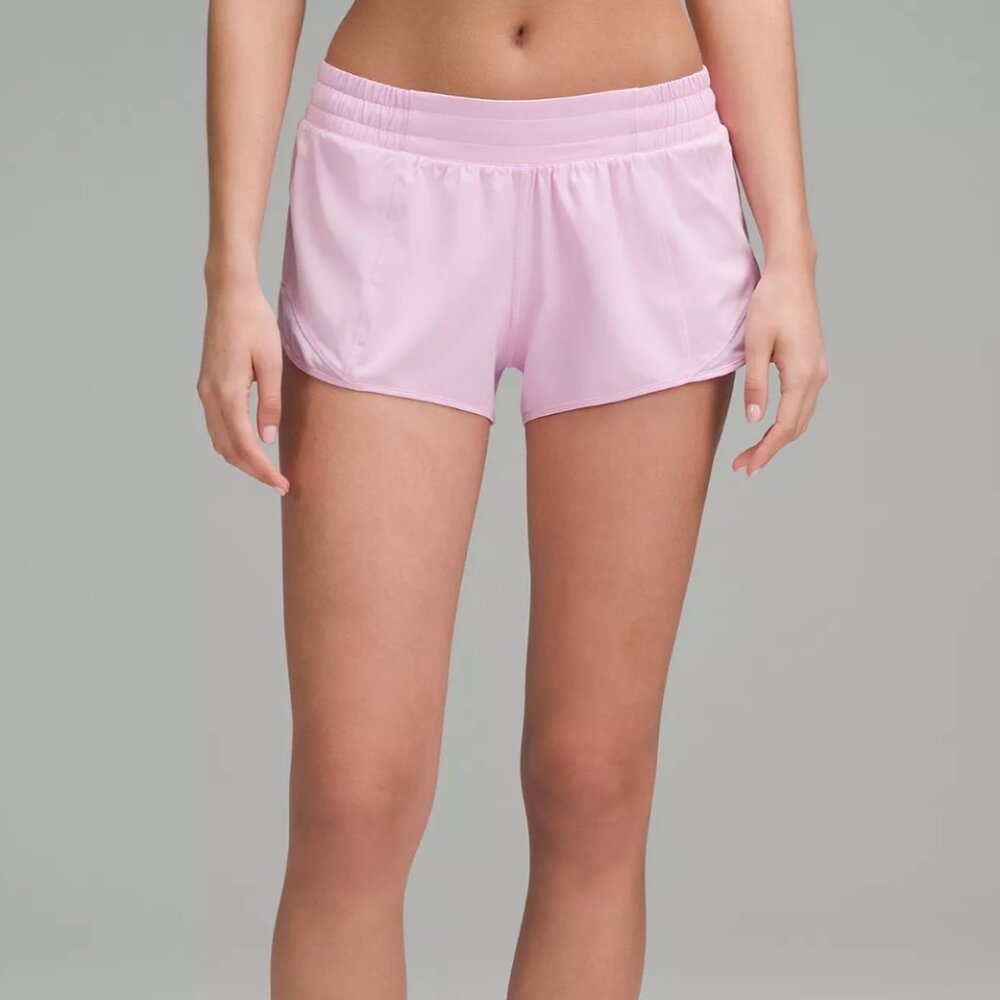 LULULEMON VITAPINK HOTTY HOT LOW-RISE 2.5" SHORTS